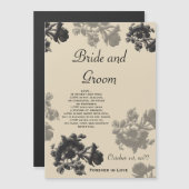 Masala Flora Wedding Magnetkarte (Vorne/Hinten)