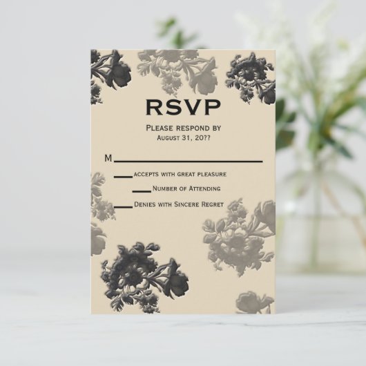 Masala Flora Wedding RSVP (Stehend Vorderseite)