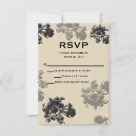 Masala Flora Wedding RSVP Karte
