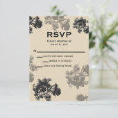 Masala Flora Wedding RSVP Karte (Stehend Vorderseite)