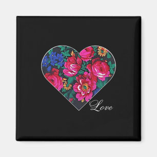 Masani Scarf Floral Heart Liebe Native American Magnet