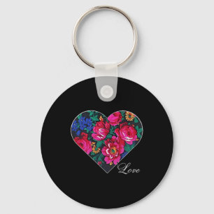 Masani Scarf Floral Heart Liebe Native American Schlüsselanhänger