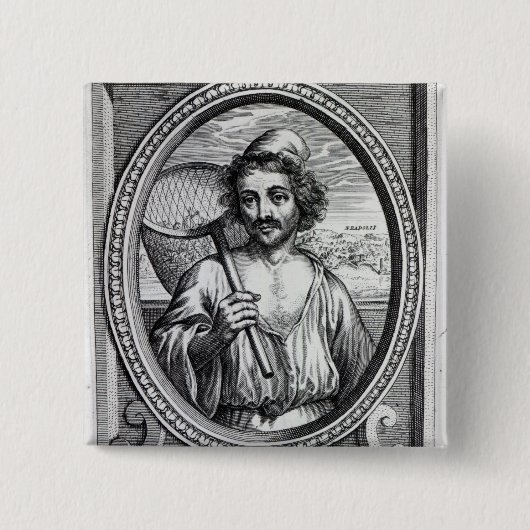 Masaniello, graviert von Petrus de Iode Button (Vorderseite)