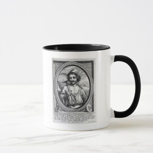 Masaniello, graviert von Petrus de Iode Tasse (Rechts)