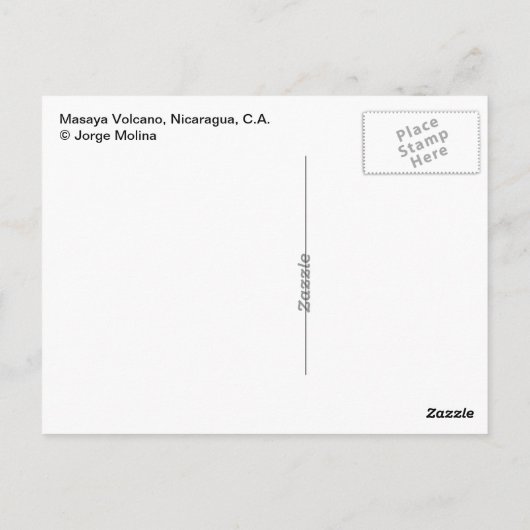 Masaya Vulkan, Nicaragua, C.A. Postkarte (Rückseite)