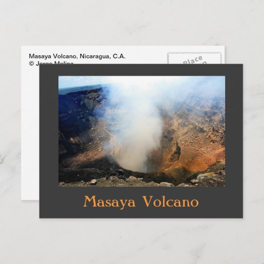 Masaya Vulkan, Nicaragua, C.A. Postkarte (Vorne/Hinten)