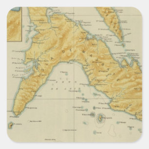 Masbate und Tico Nr. 17 Quadratischer Aufkleber