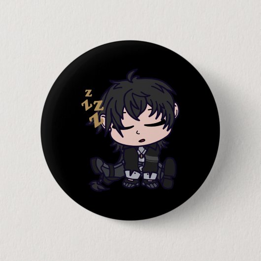 Masc Rover Chibi Wuthering Waves Sticker Button (Vorderseite)