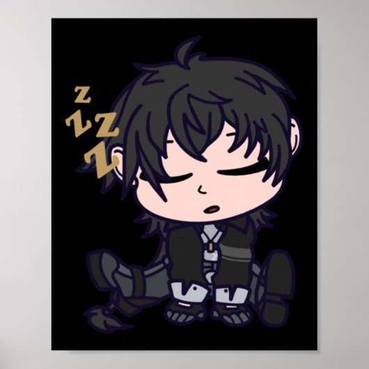 Masc Rover Chibi Wuthering Waves Sticker Poster (Vorne)