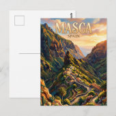 Masca-Dorf Spanien Postkarte (Vorne/Hinten)