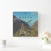Masca in Spanien Quadratische Wanduhr (Zuhause)