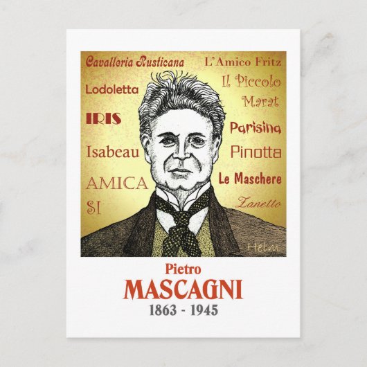 Mascagni Postkarte (Vorderseite)