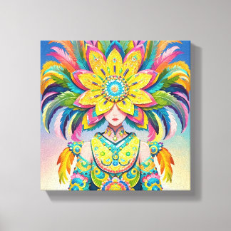 Máscara de flor para o carnaval leinwanddruck