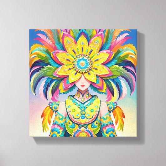 Máscara de flor para o carnaval leinwanddruck (Vorderseite)