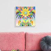 Máscara de flor para o carnaval leinwanddruck (Insitu (Wohnzimmer))