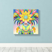 Máscara de flor para o carnaval leinwanddruck (Insitu (Holzboden))