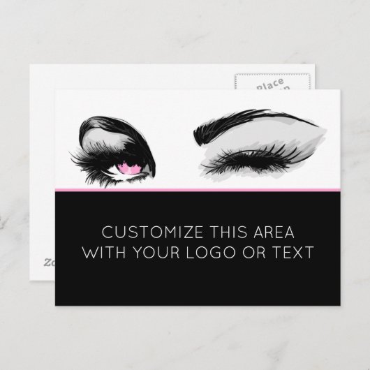 Mascara oder Eyelash Business Postkarte (Vorne/Hinten)