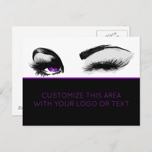 Mascara oder Eyelash Business Postkarte (Vorne/Hinten)