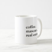 Mascara und echtes Anwesen Agent Mama Funny Kaffeetasse (VorderseiteRechts)