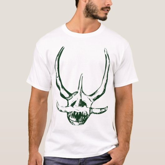 Máscara Verde Oscuro de Vejigante de Ponce, PR T-Shirt (Vorderseite)