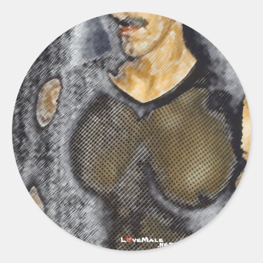 Masche Runder Aufkleber (Vorderseite)