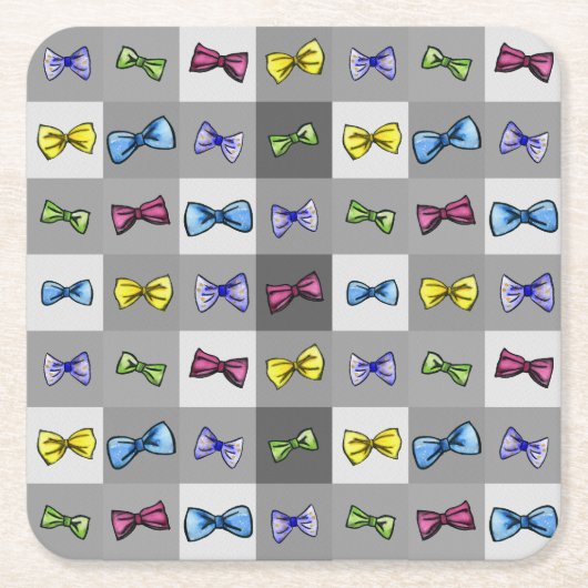 Maschen Rechteckiger Pappuntersetzer (Vorderseite)