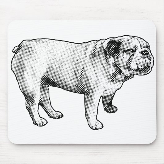 Maschennetz ruhig, Bulldogge Mousepad (Vorne)