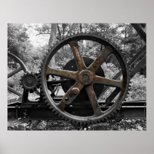 MASCHINE ABANDONIERT IN FOREST POSTER