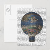 Maschine Aerostatique Heißluftballon Postkarte (Vorne/Hinten)