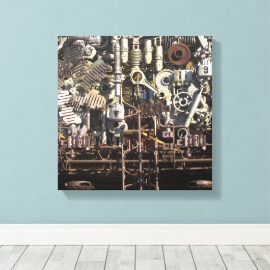 Maschinen für Dampfmaschinen Leinwanddruck (Insitu (Holzboden))