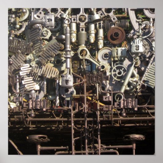 Maschinen für Dampfmaschinen Poster (Vorne)