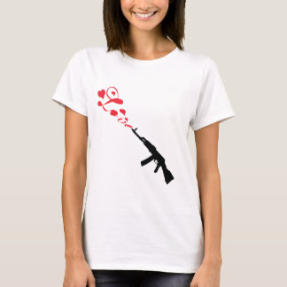 Maschinen-Gewehr-Lieberot T-Shirt