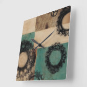 Maschinen II Quadratische Wanduhr (Winkel)