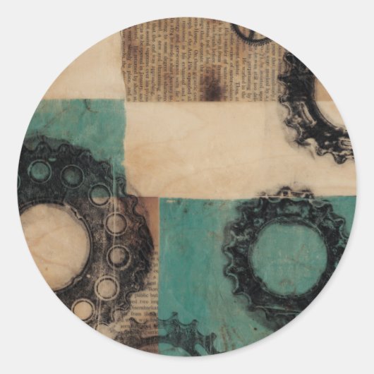 Maschinen II Runder Aufkleber (Vorderseite)