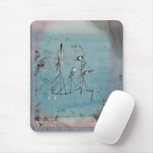 Maschinen-Mausunterlage Paul Klees Twittering Mousepad (Mit Mouse)