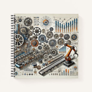 Maschinenbau: Innovation, Design und Bauen Notizblock