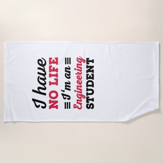 Maschinenbau Strandtuch (Vorderseite)