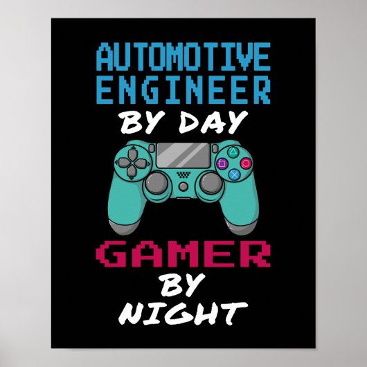 Maschinenbauer Gamer Poster (Vorne)