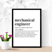 Maschinenbauingenieur - Definition für "Funny Engi Poster
