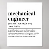 Maschinenbauingenieur - Definition für "Funny Engi Poster (Vorne)