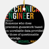Maschinenbauingenieur Definition Noun Funny Keramik Ornament (Hinten)