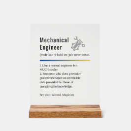Maschinenbauingenieur - Funny Definition Acrylschild