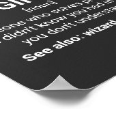 Maschinenbauingenieur - Funny Definition Poster (Ecke)