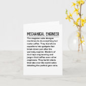 Maschinenbauingenieur Karte (Gelbe Blume)