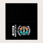 Maschinenbauingenieur, Maschinenbau Visitenkarten (Außenseite Aufgefaltet)