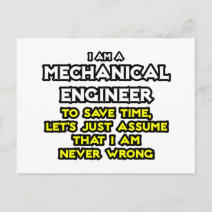 Maschinenbauingenieur...Nehmen Sie an, ich habe ni Postkarte