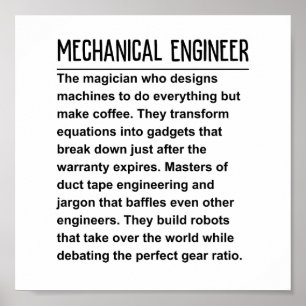 Maschinenbauingenieur Poster