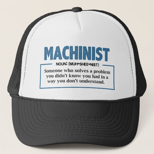 Maschinenbauingenieur Typografie Truckerkappe (Vorderseite)