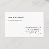 Maschinenbauingenieur Visitenkarte (Vorderseite)