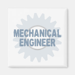 Maschinenbauingenieur Zahnrad Blau Grau Magnet